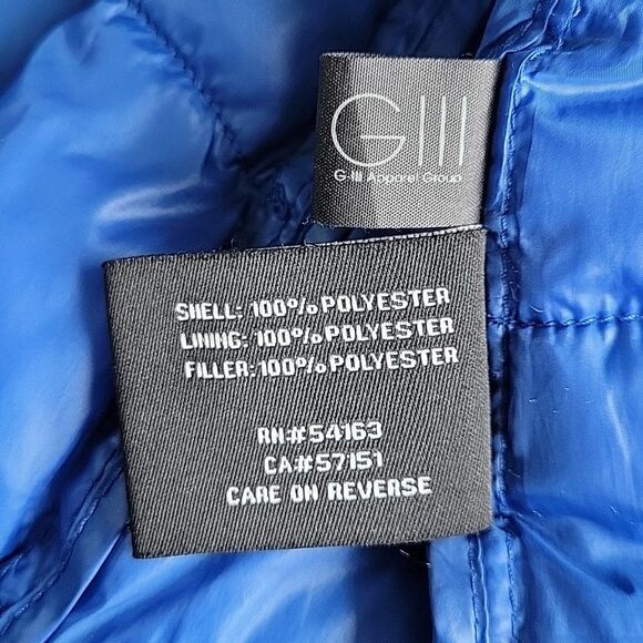 BLACK RIVET Casual Blue Puff Jacket size M Warm Fall Winter - Picture 12 of 13